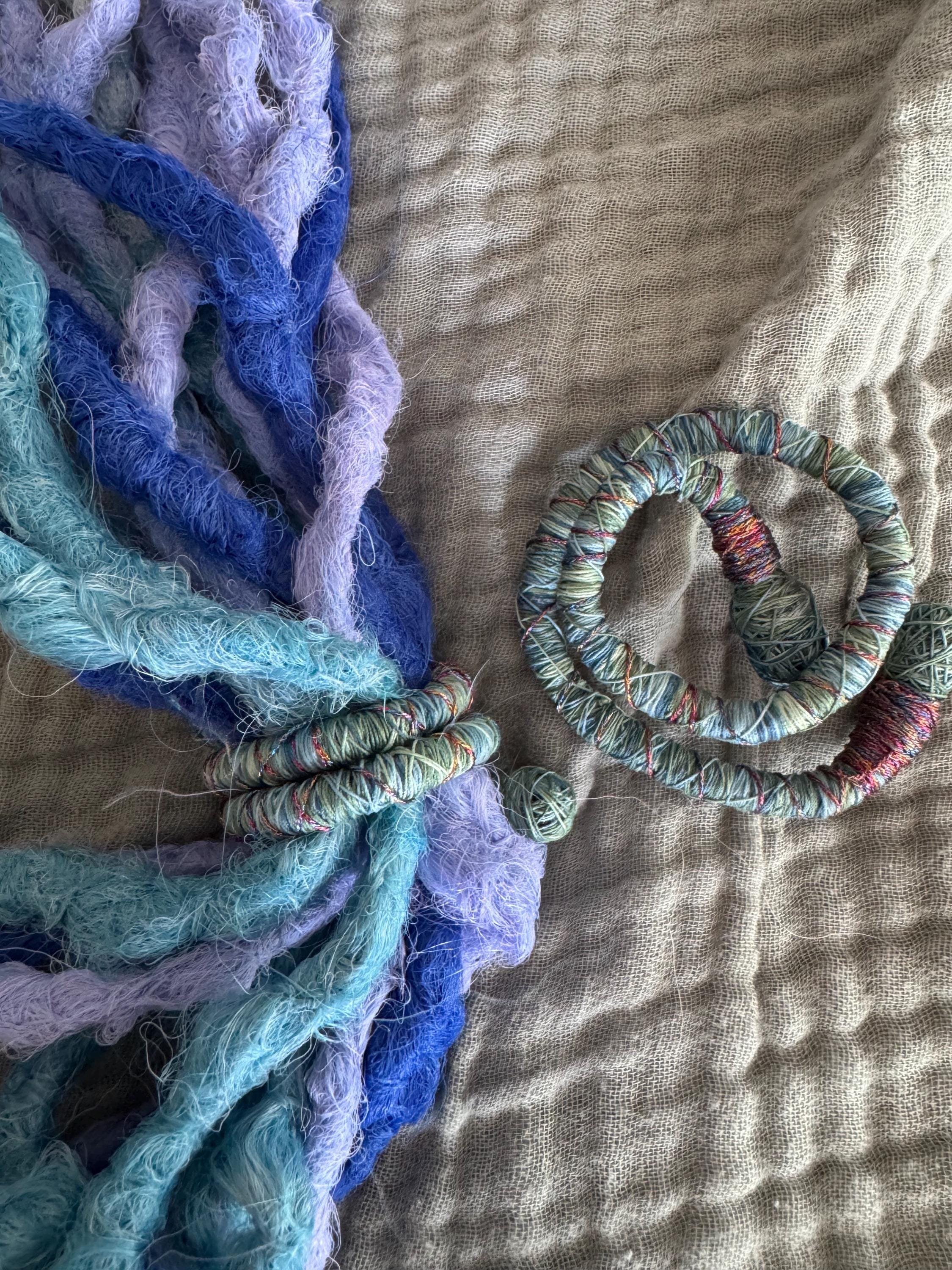 Wrapped bendy dread tie boho