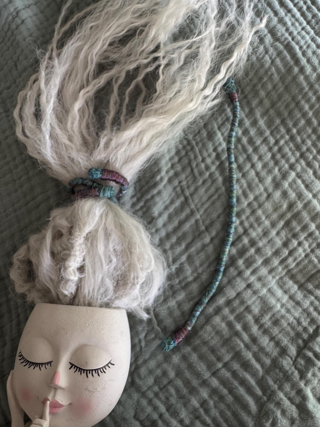 Wrapped bendy dread tie boho