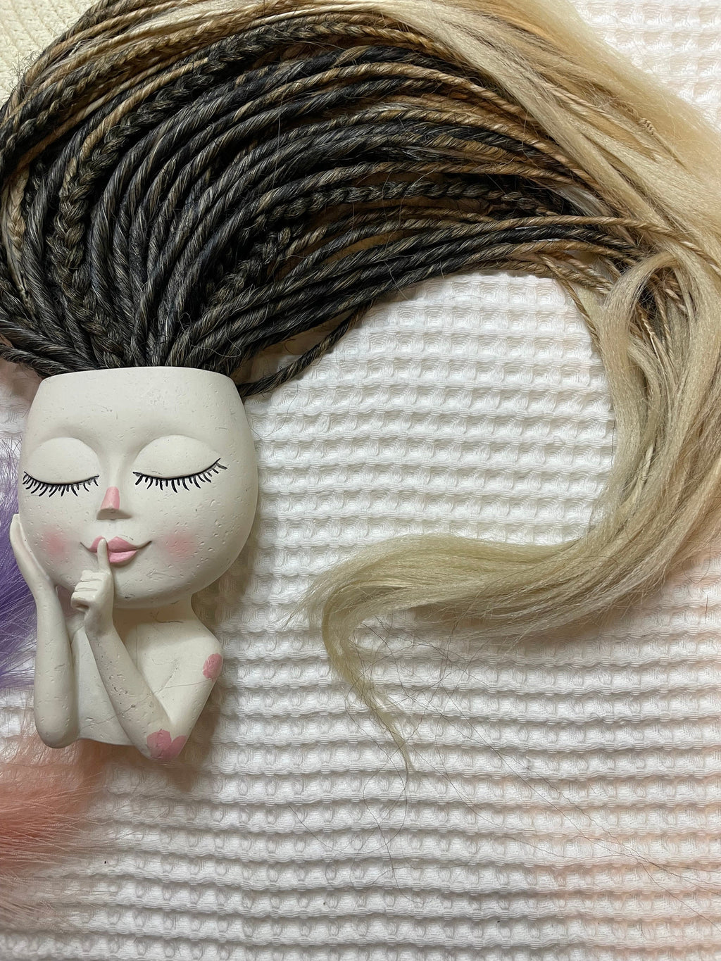 Brown to Blonde Ombré Thin Double Ended Dreads | Feathered Ends | Customizable