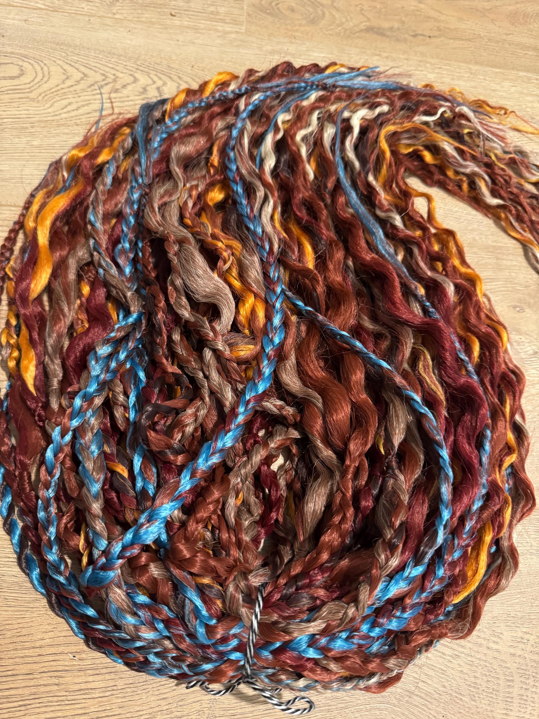 Cowboy Copper with turquoise Wavy Dreads