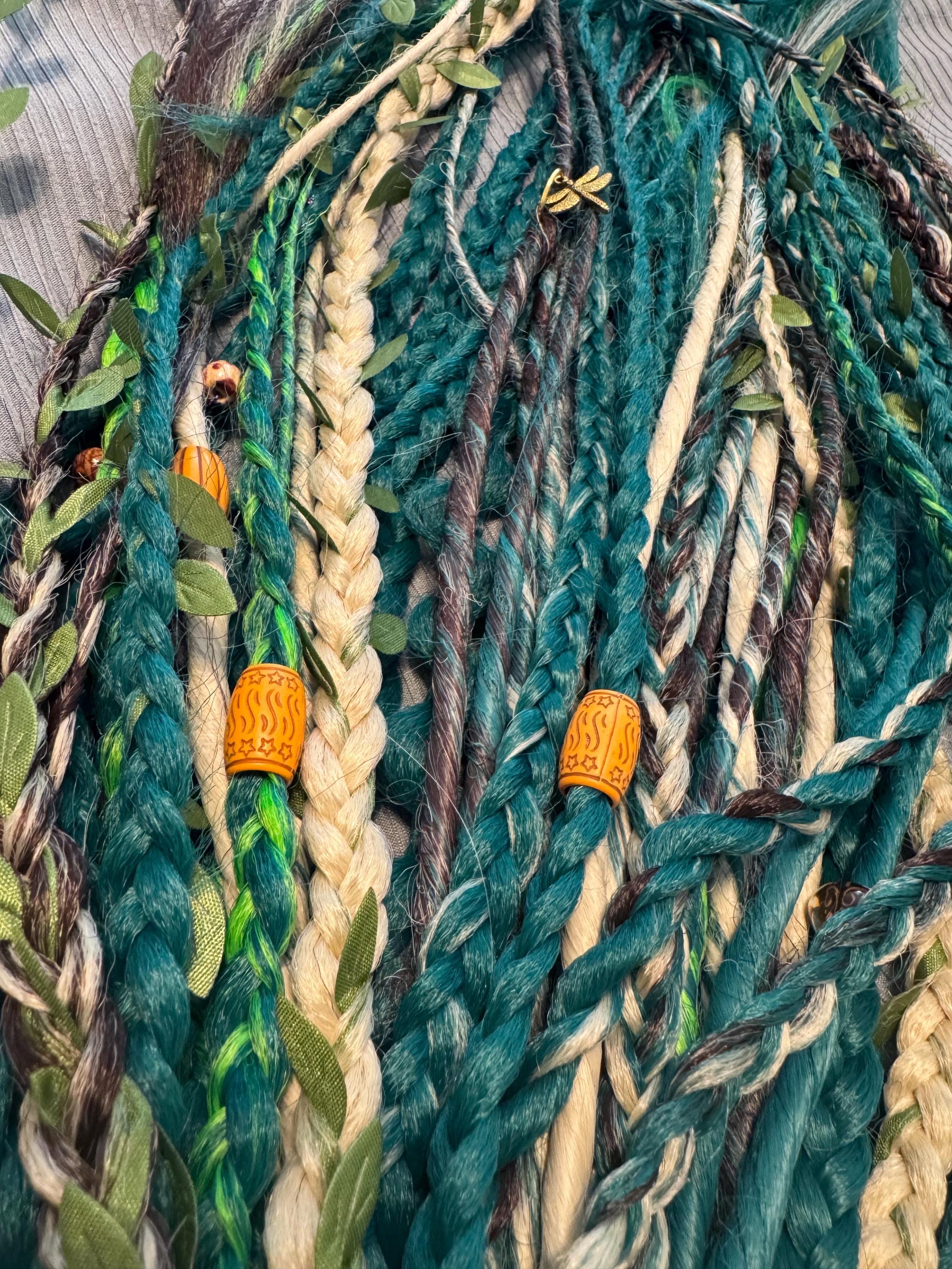 Woodsy Fae leafy double ended dreads