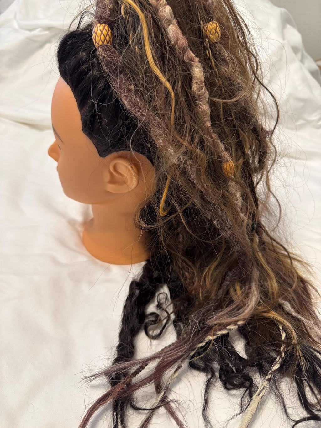 Butterfly Hair Clip with Dreads, Braids & Beads | Dread Hair Accessory