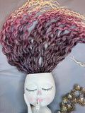 Black red blonde melt double ended wavy dreads