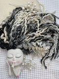 Black and White Wavy Dreads