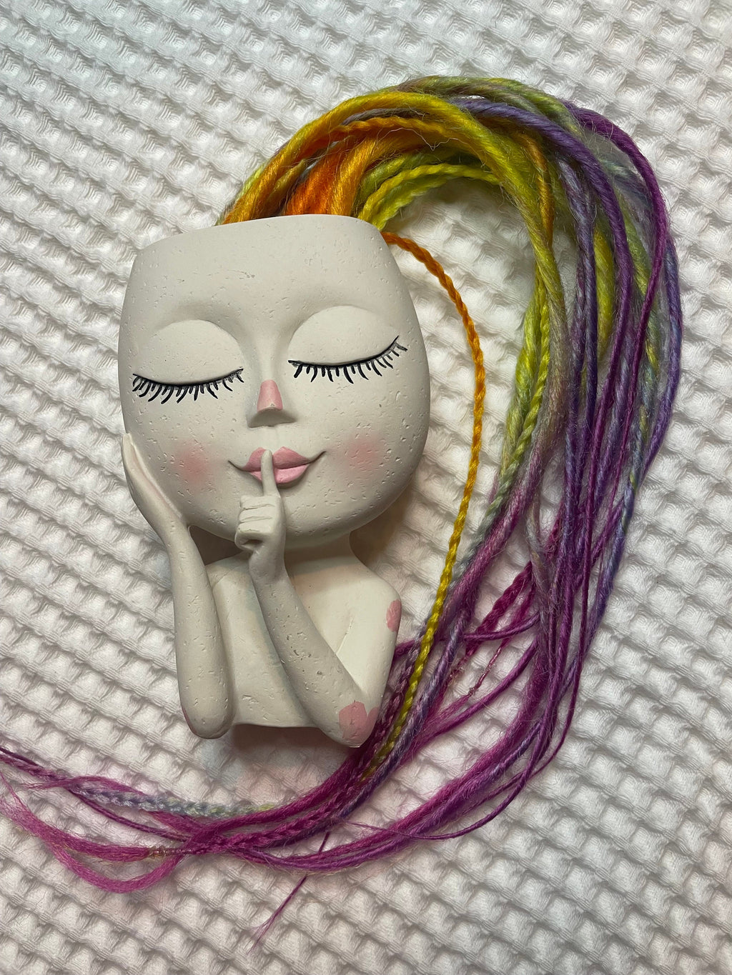 Rainbow Ombré & Blonde Thin Synthetic Dreads | Double Ended Dread Set