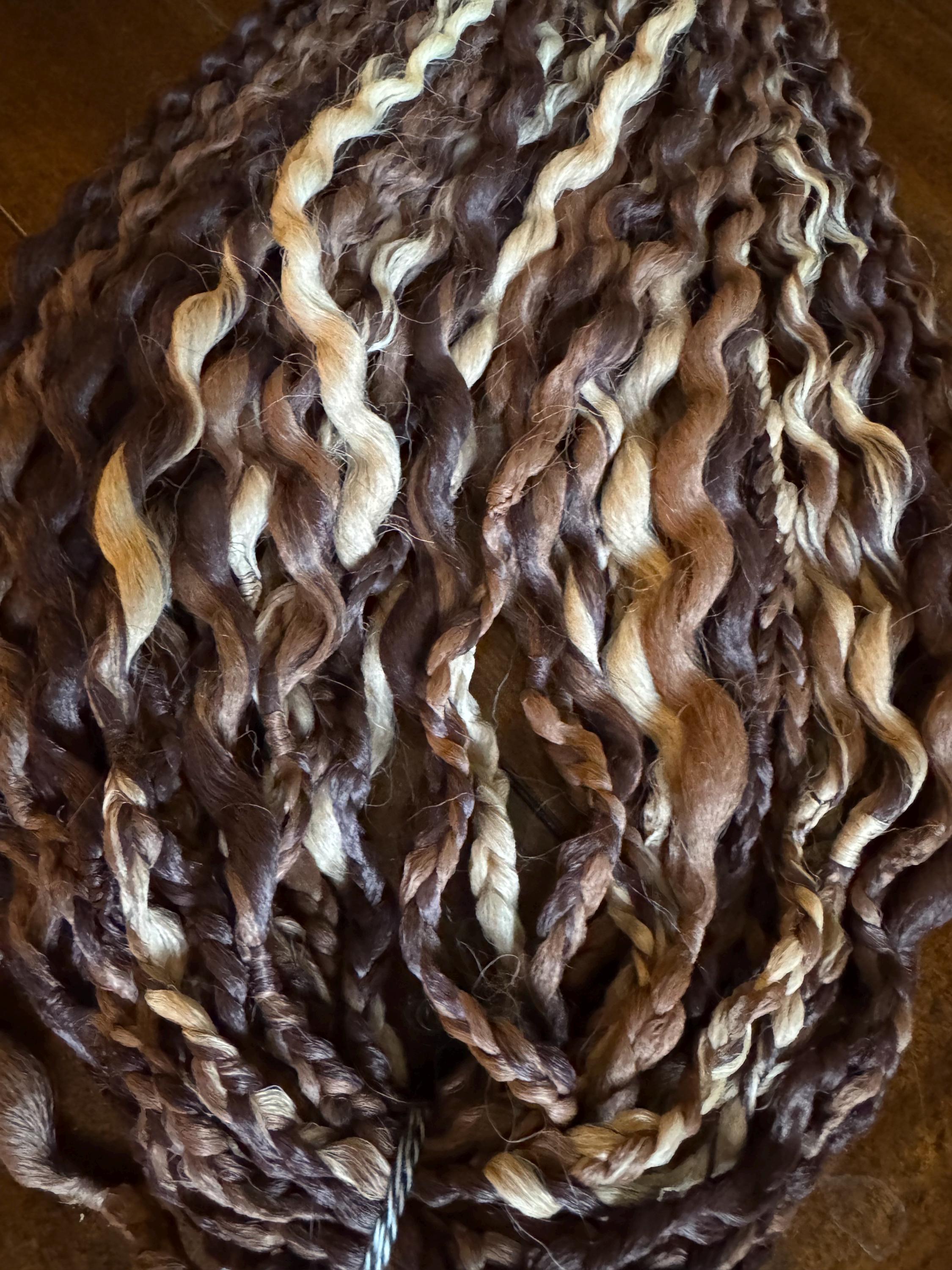 Truffle Double Ended Wavy Dreads | Natural Brown Blend Dread Set