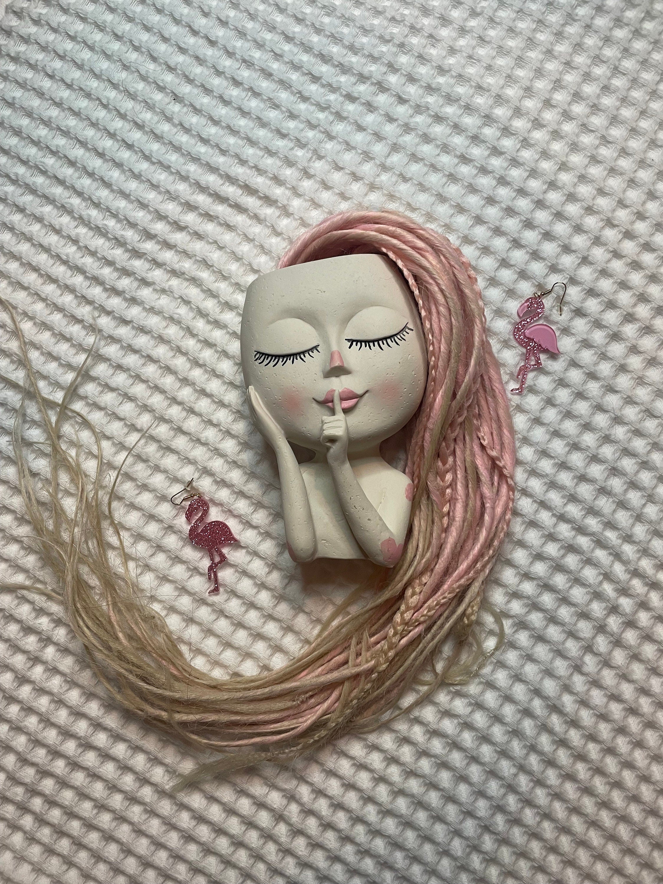 Pink to Blonde Ombré Thin Double Ended Dreads | Braids & Twists Dread Set