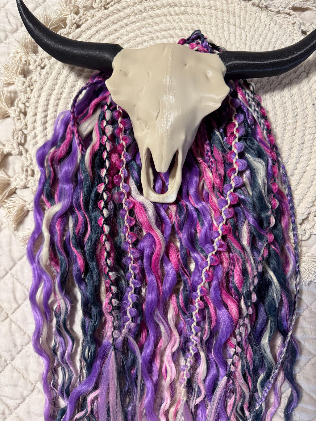 Flower Dream Double Ended Wavy Dreads | Boho Dread Set with Braids