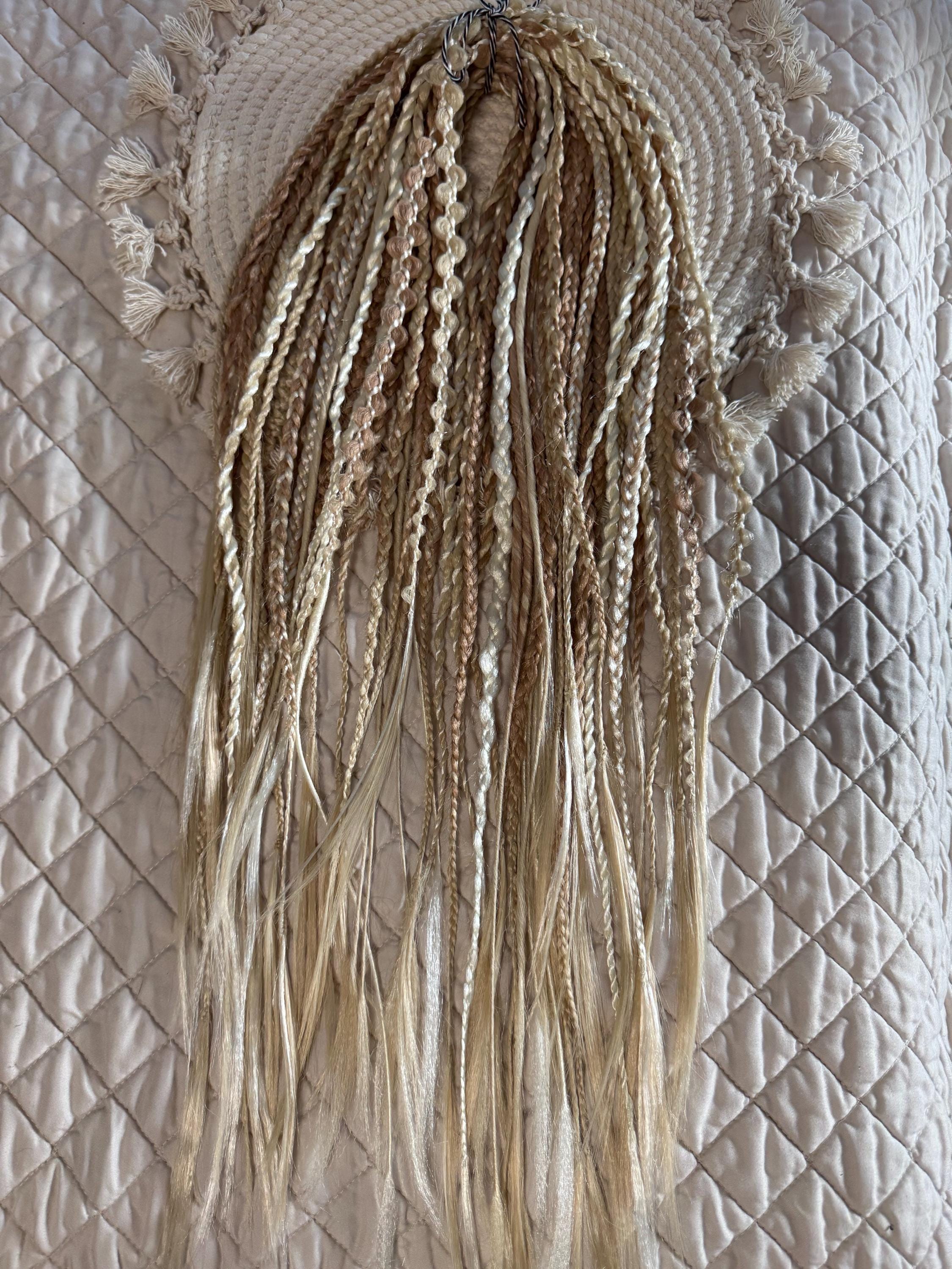 Vanilla Double Ended Braids & Twists | Blonde Dread Set | Open or Closed Ends