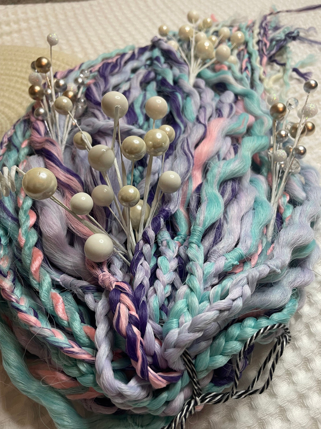Pastel Unicorn Wavy Dreads | Teal, Pink & Purple Ombré Dread Set