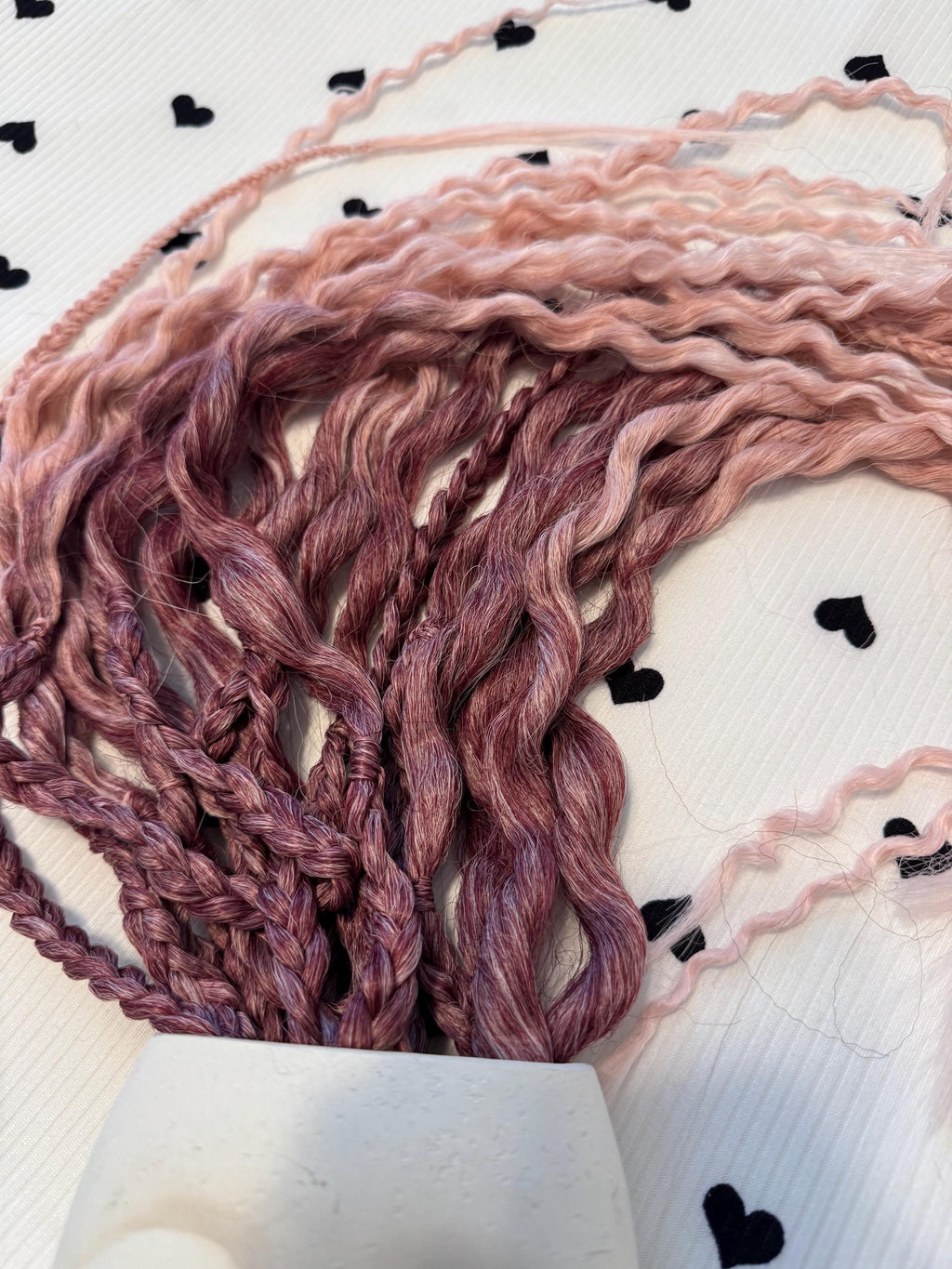 Strawberry  double ended wavy dreads