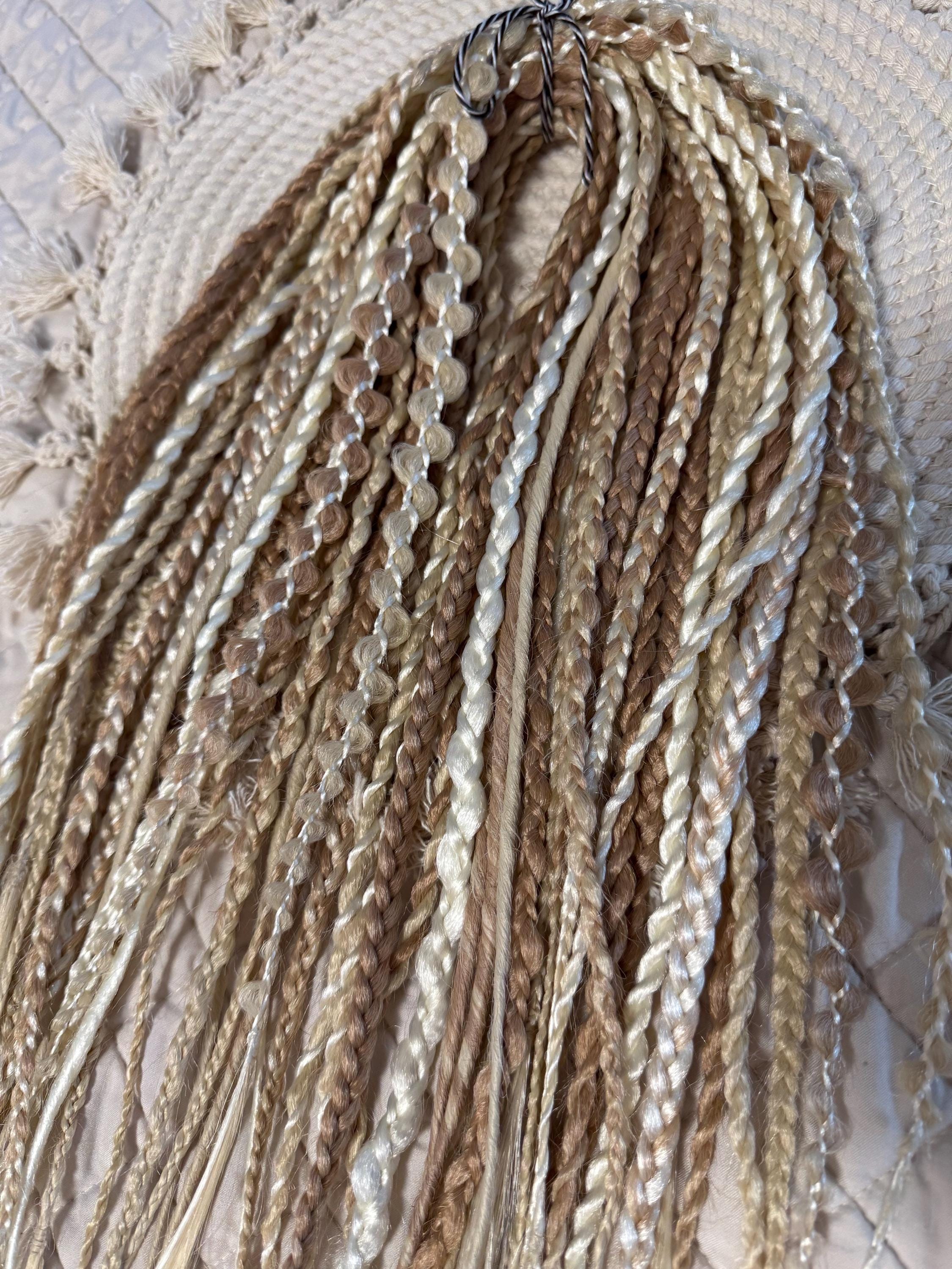 Vanilla Double Ended Braids & Twists | Blonde Dread Set | Open or Closed Ends