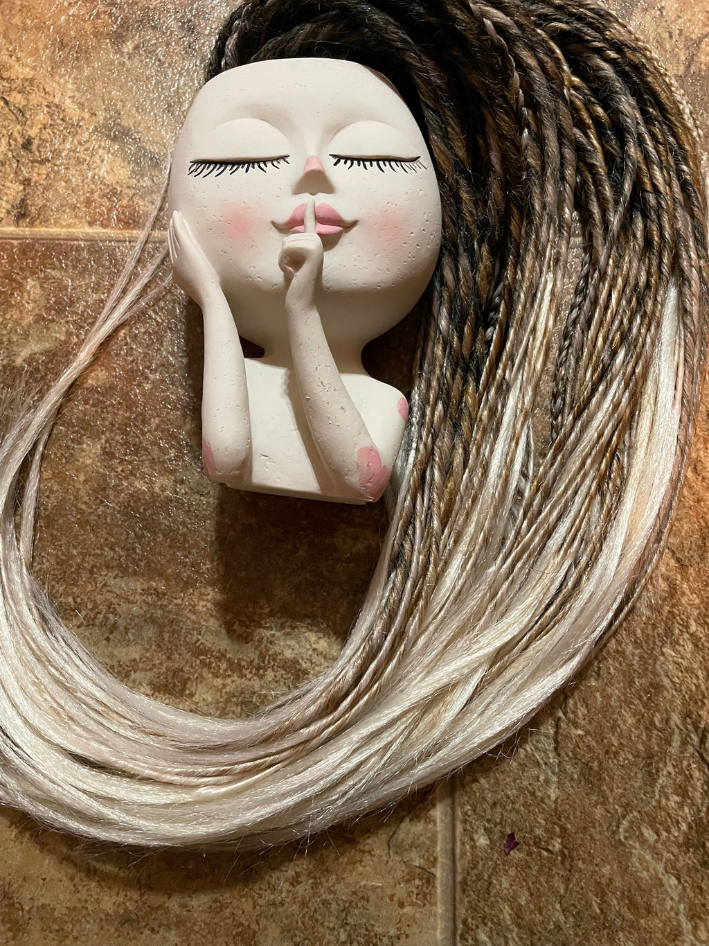 Brown to Blonde Ombré Thin Double Ended Dreads | Feathered Ends | Customizable