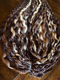 Truffle Double Ended Wavy Dreads | Natural Brown Blend Dread Set