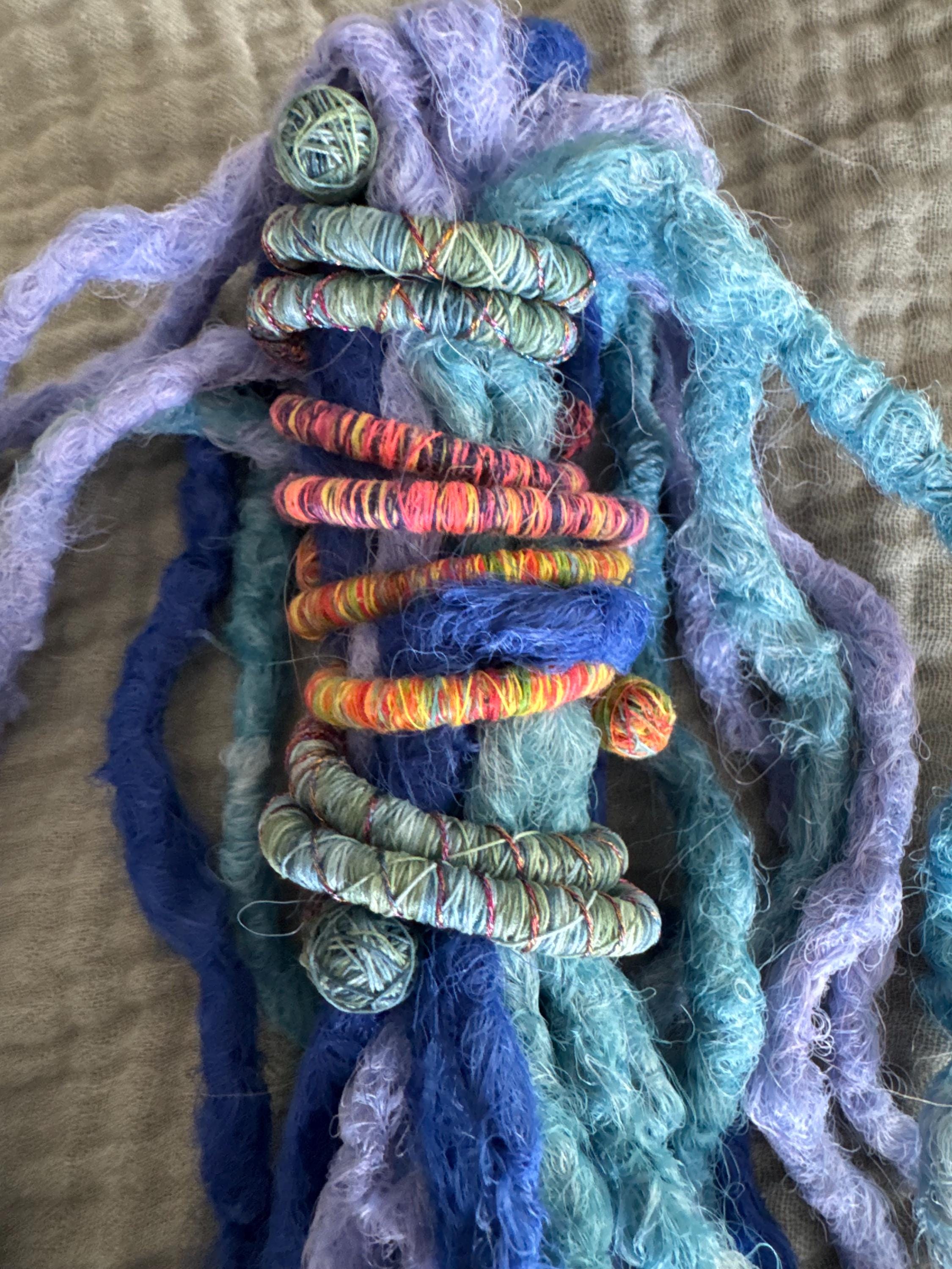 Wrapped bendy dread tie boho