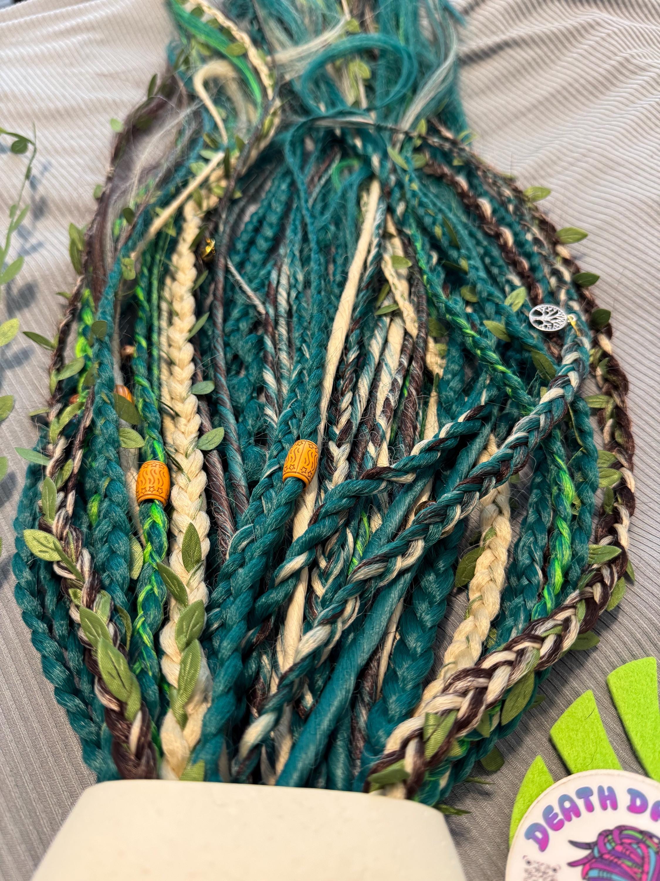 Woodsy Fae leafy double ended dreads