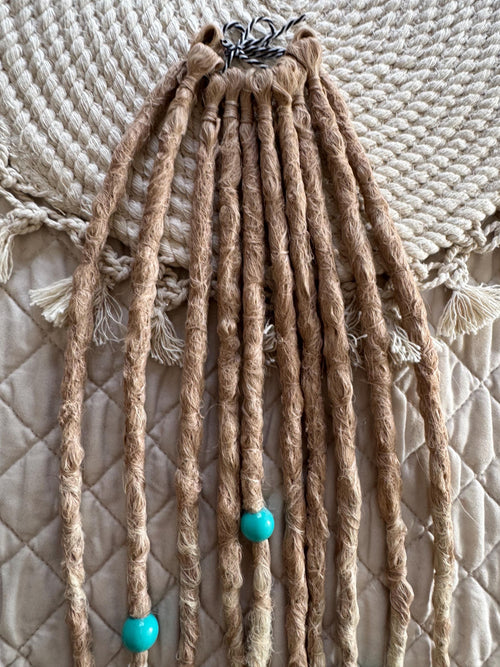 Blonde Ombré Single Ended Crochet Boho Dreads | Beads & Charm Dread Set