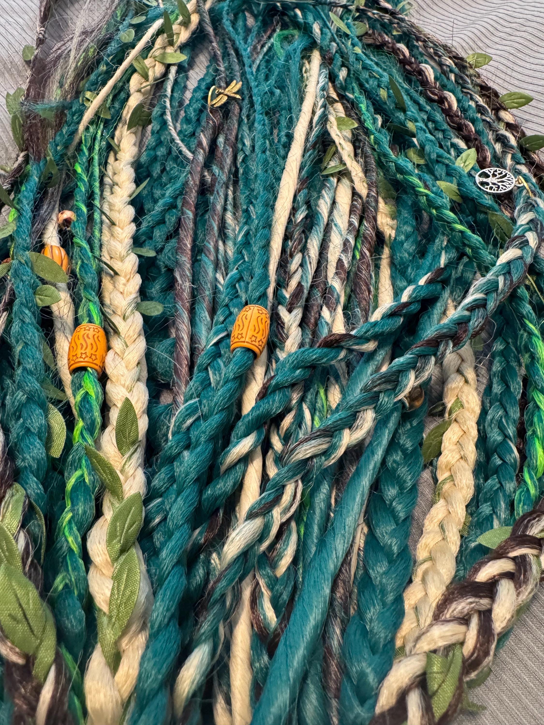 Woodsy Fae leafy double ended dreads