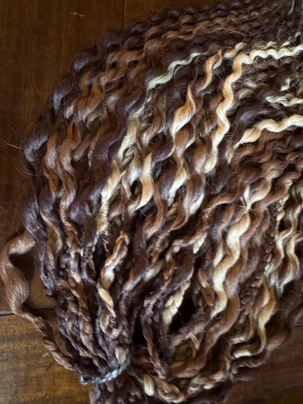 Truffle Double Ended Wavy Dreads | Natural Brown Blend Dread Set