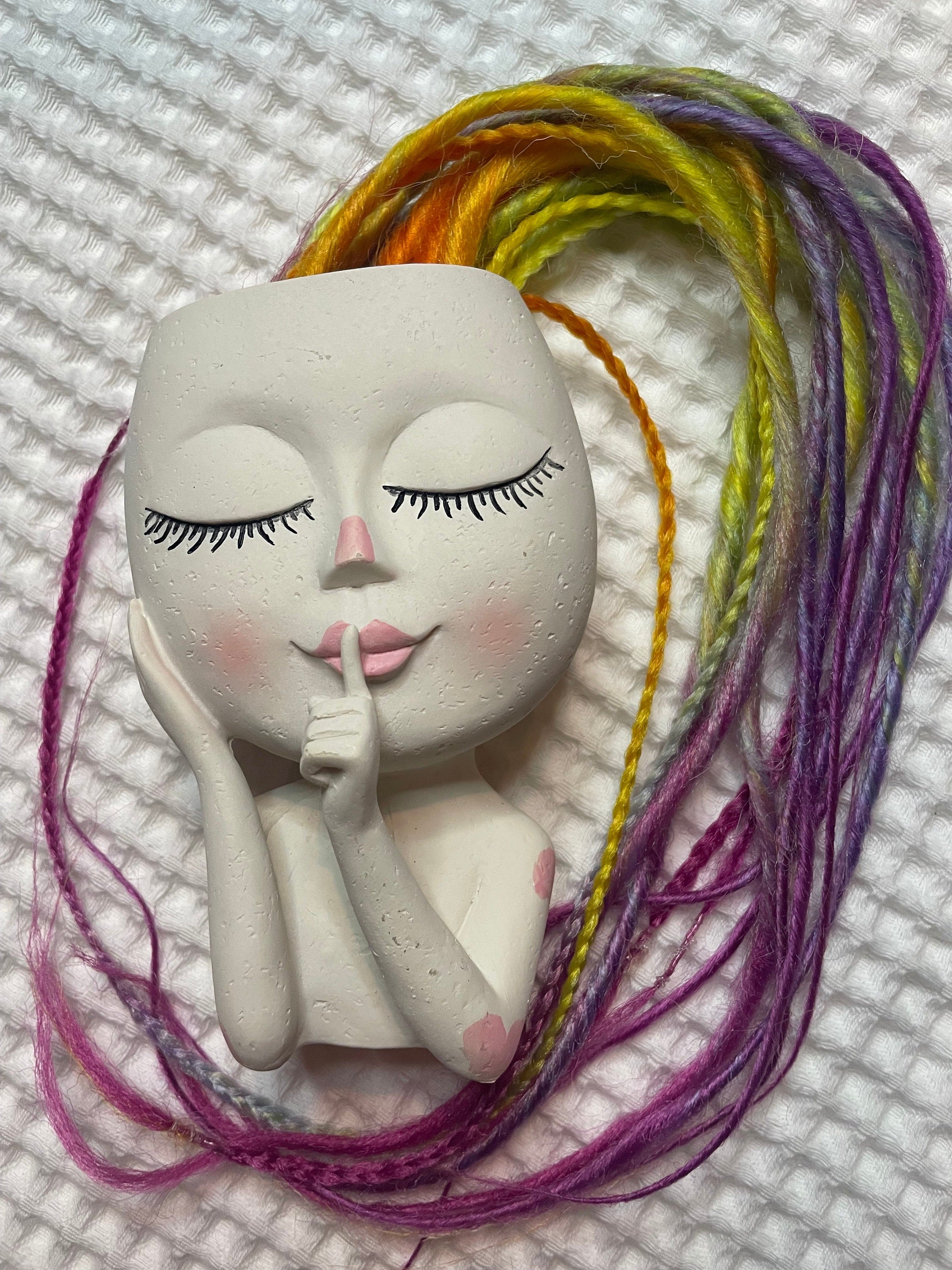 Rainbow Ombré & Blonde Thin Synthetic Dreads | Double Ended Dread Set