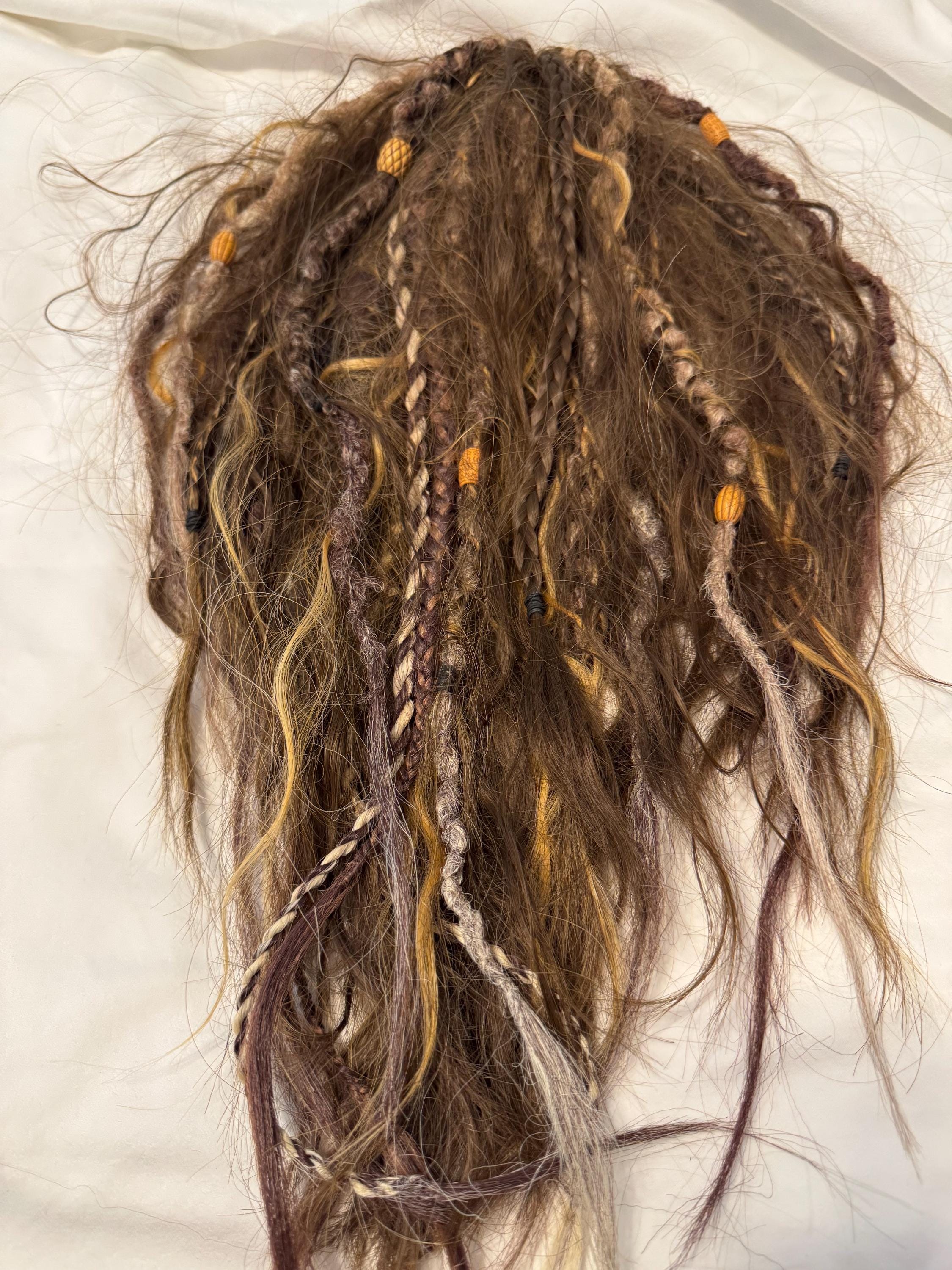 Butterfly Hair Clip with Dreads, Braids & Beads | Dread Hair Accessory