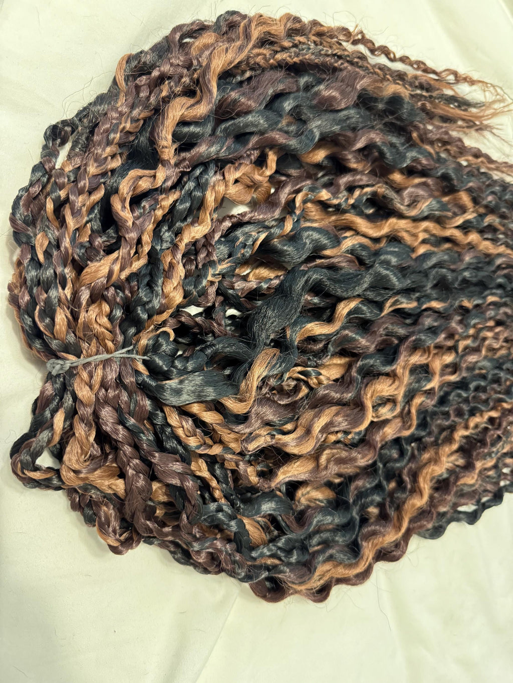 Montana Double Ended Wavy Dreads | Dark Brown & Black Natural Blend Dread Set