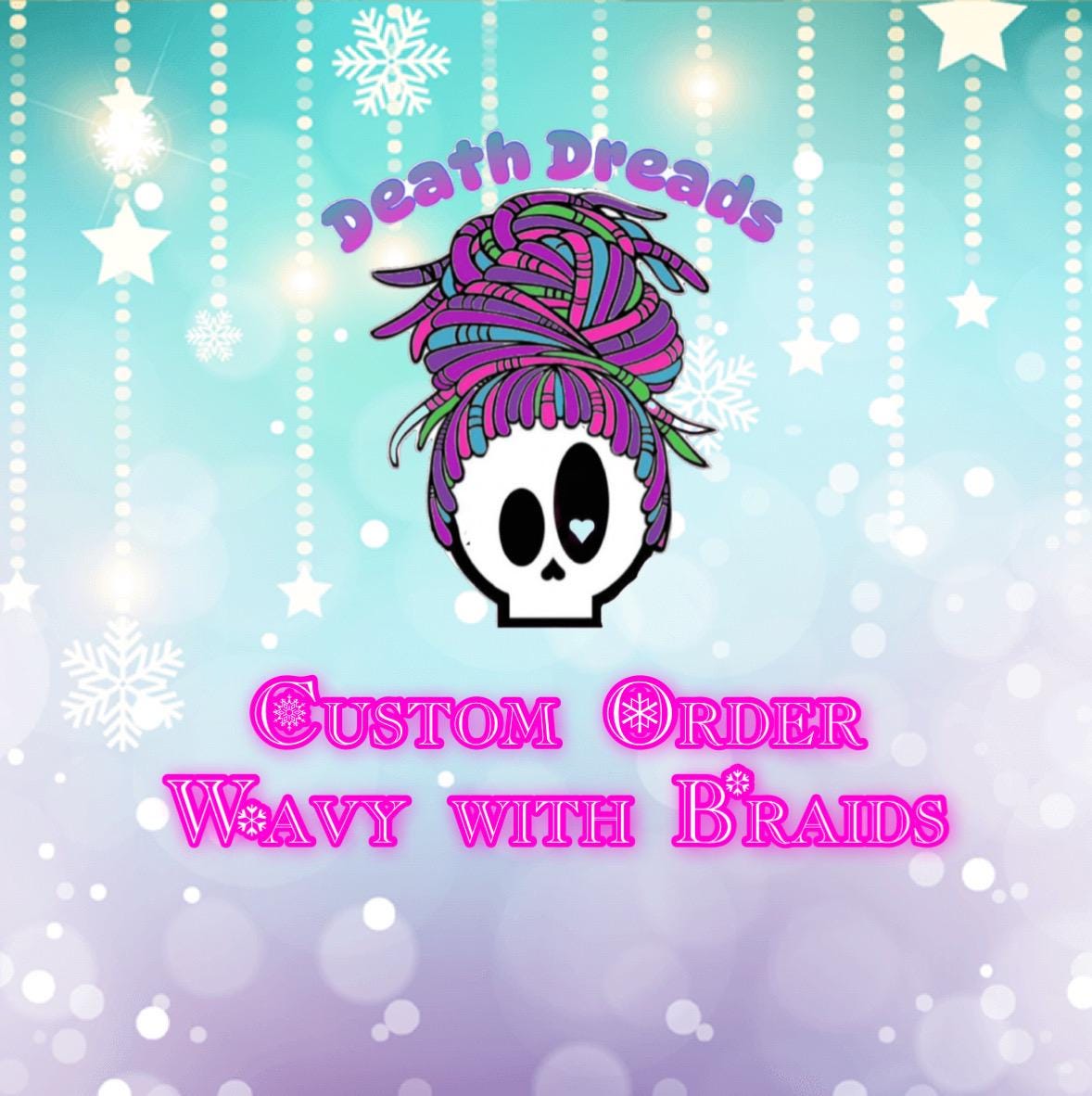 Custom Order Wavy Dreads | Personalized Kanekalon Dread Set | Death Dreads