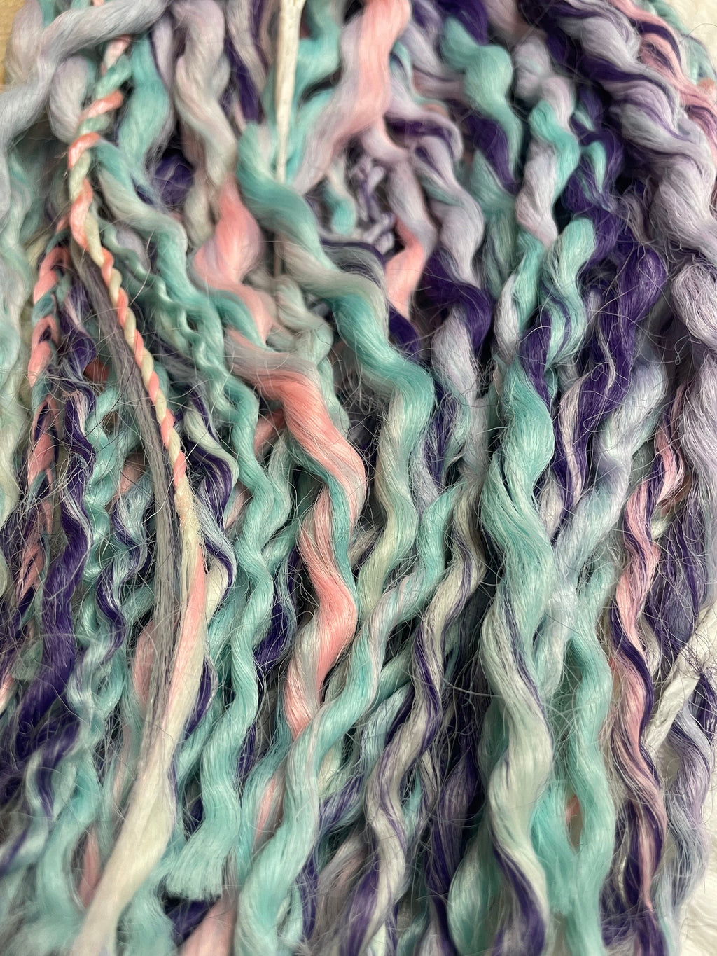 Pastel Unicorn Wavy Dreads | Teal, Pink & Purple Ombré Dread Set