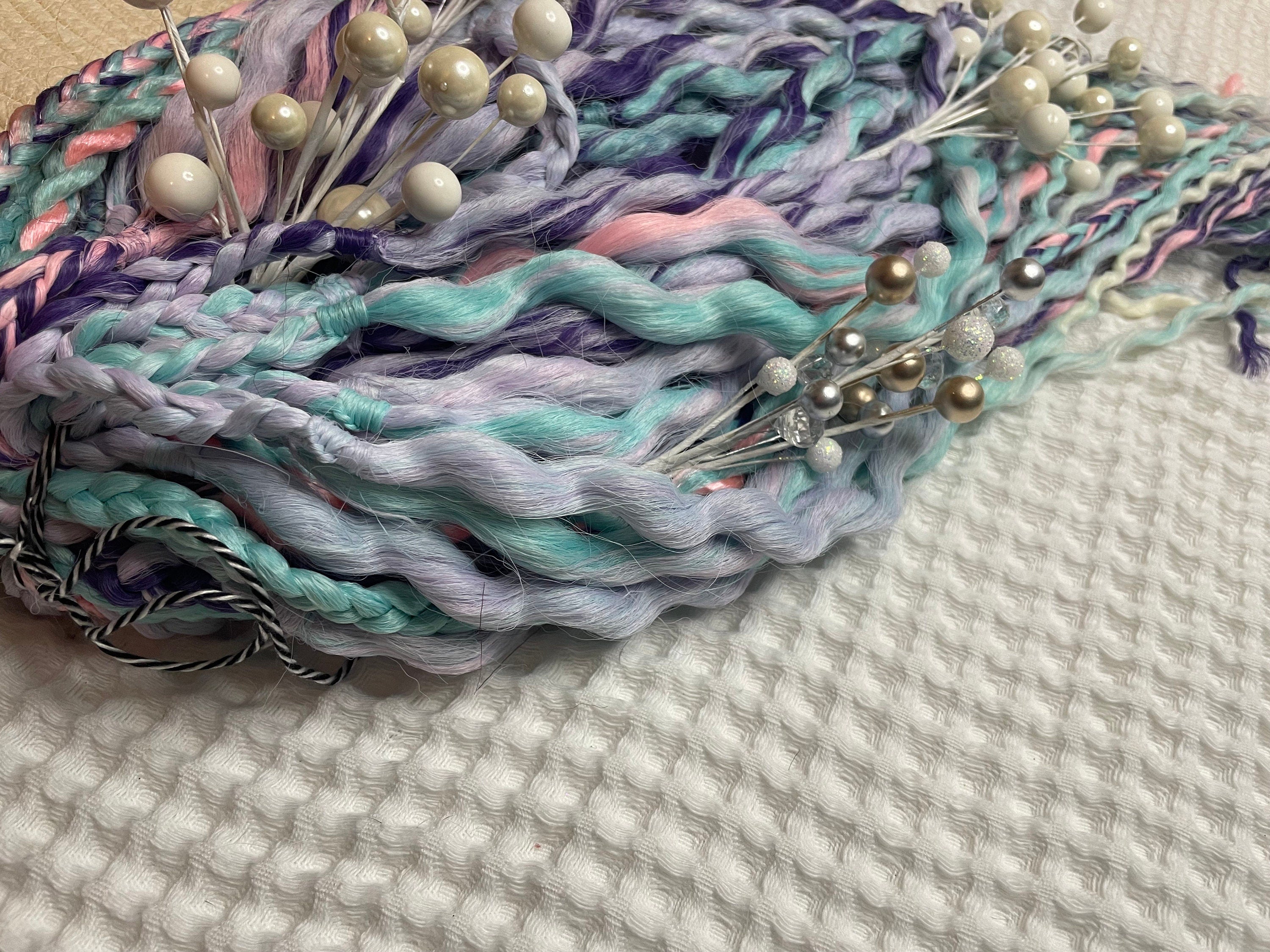 Pastel Unicorn Wavy Dreads | Teal, Pink & Purple Ombré Dread Set