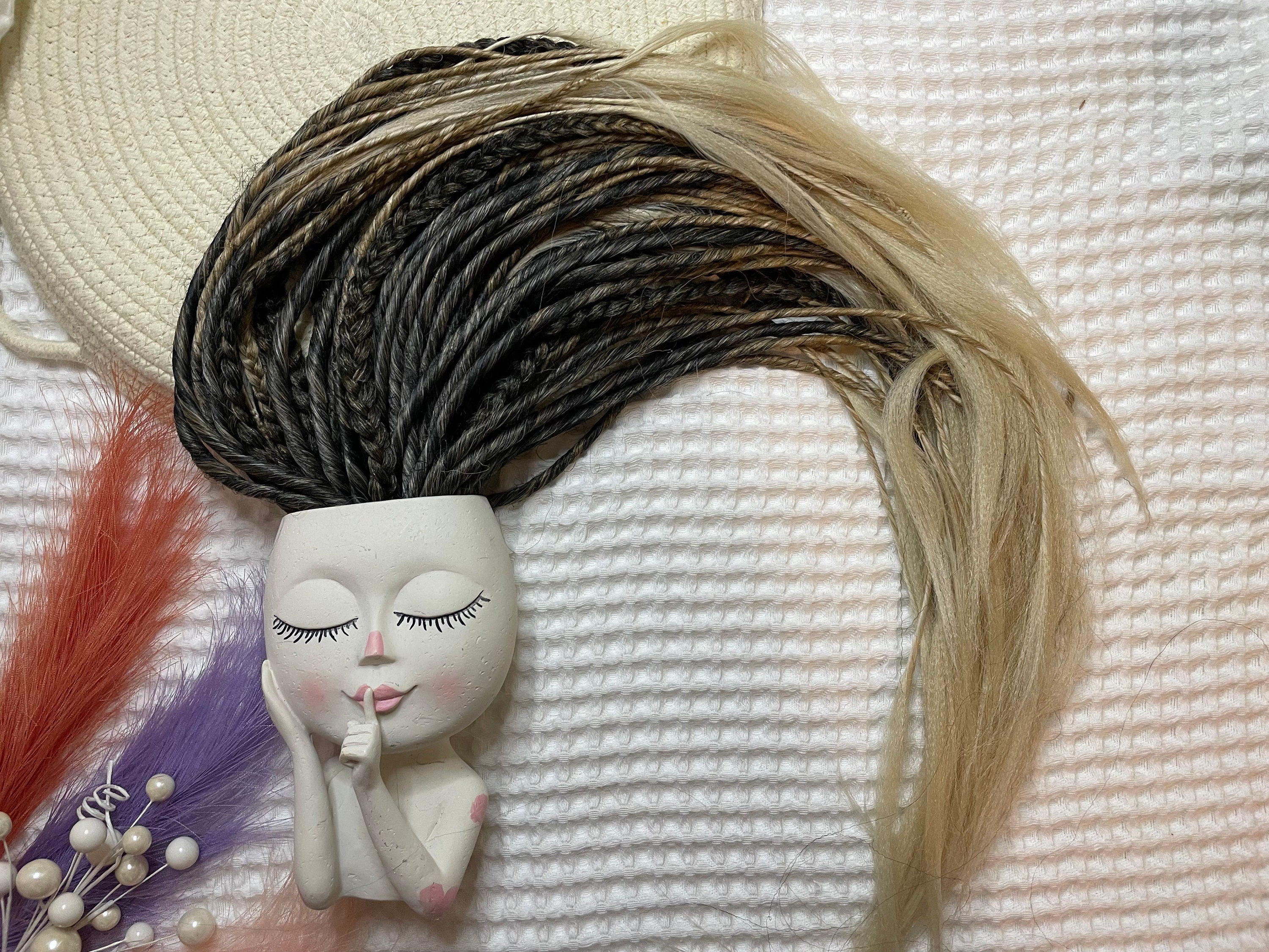 Brown to Blonde Ombré Thin Double Ended Dreads | Feathered Ends | Customizable