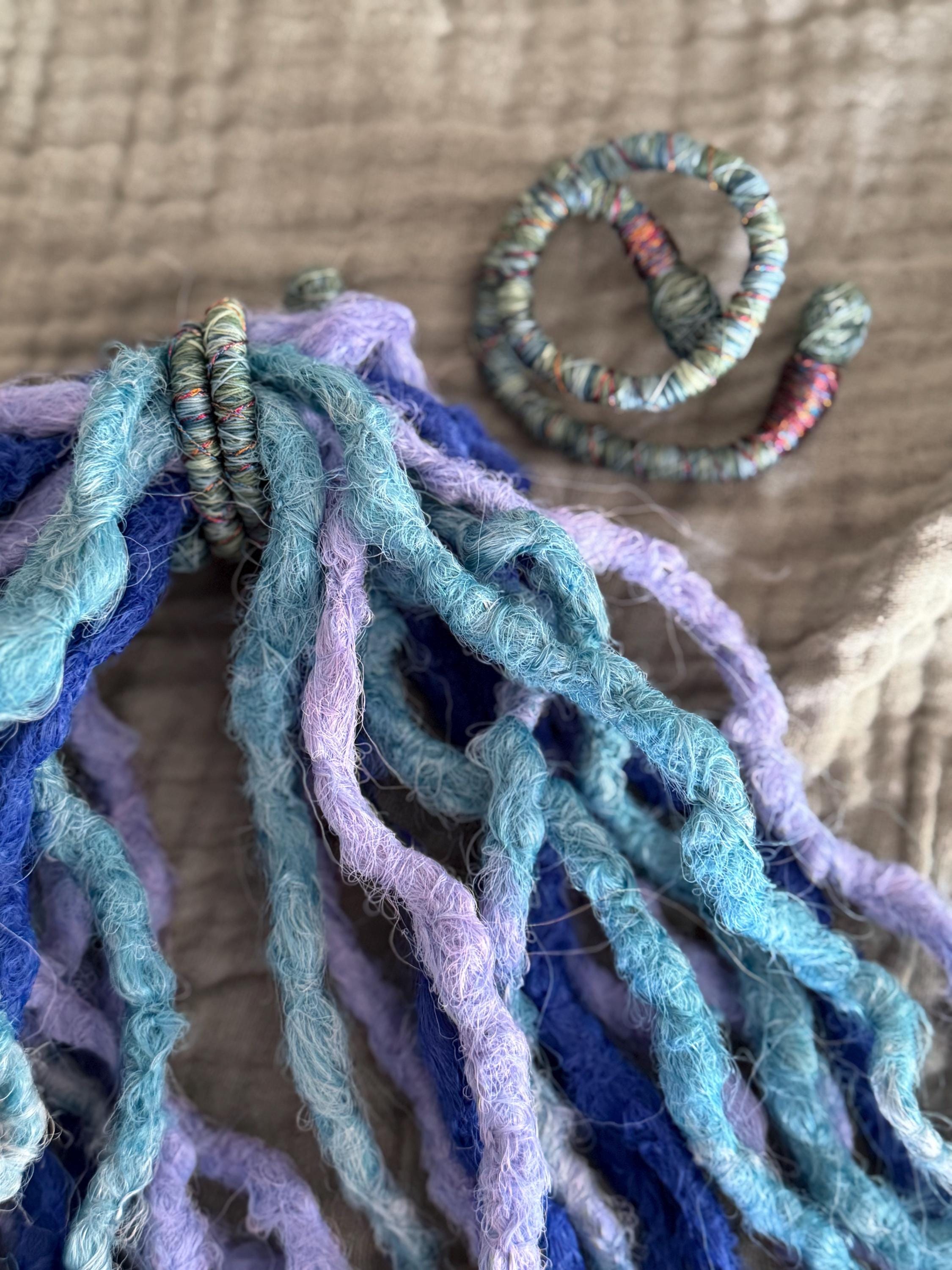 Wrapped bendy dread tie boho