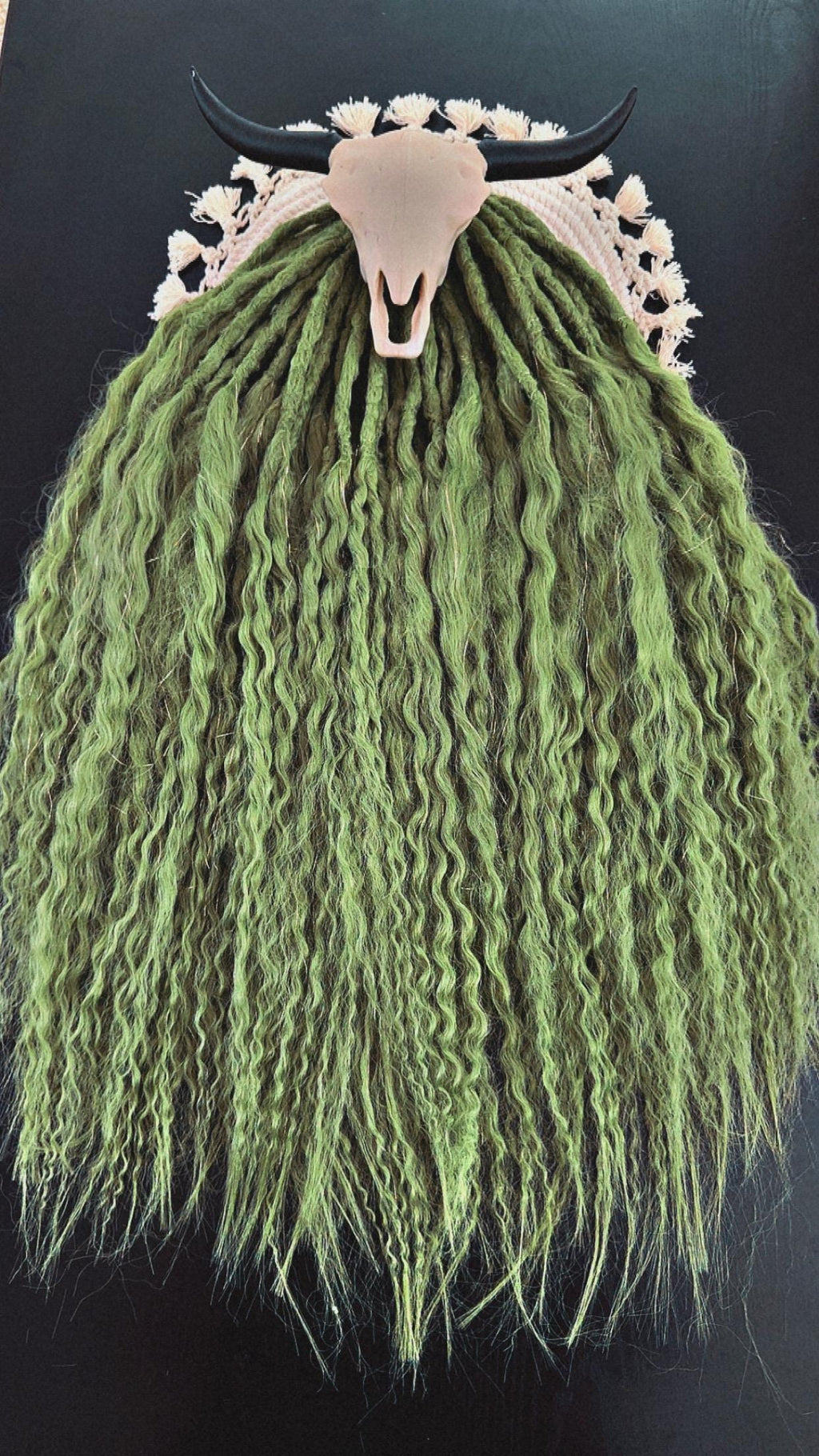 Seaweed Crochet Double Ended Wavy Dreads | Gold Tinsel Dread Set