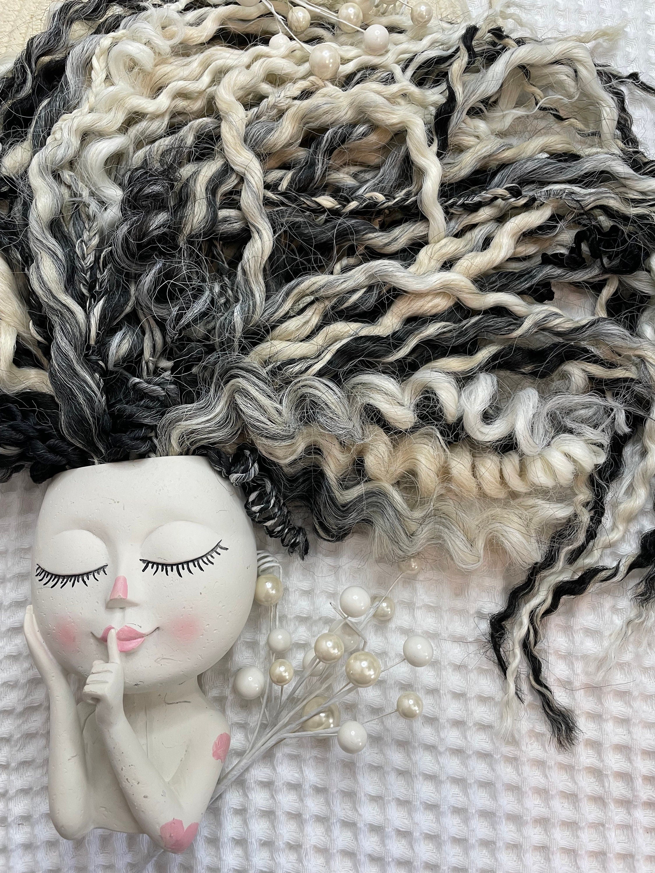 Black and White Wavy Dreads