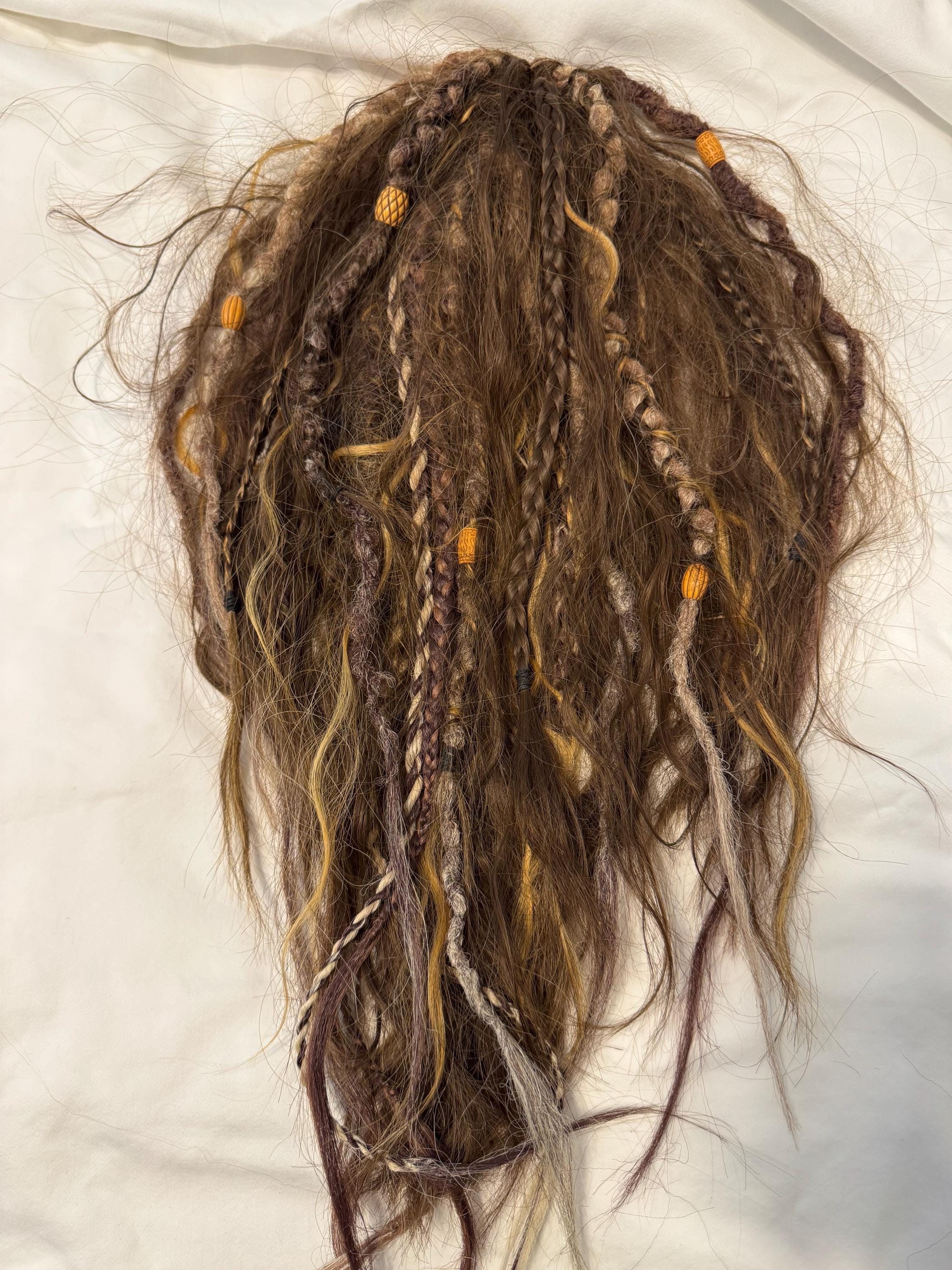 Butterfly Hair Clip with Dreads, Braids & Beads | Dread Hair Accessory