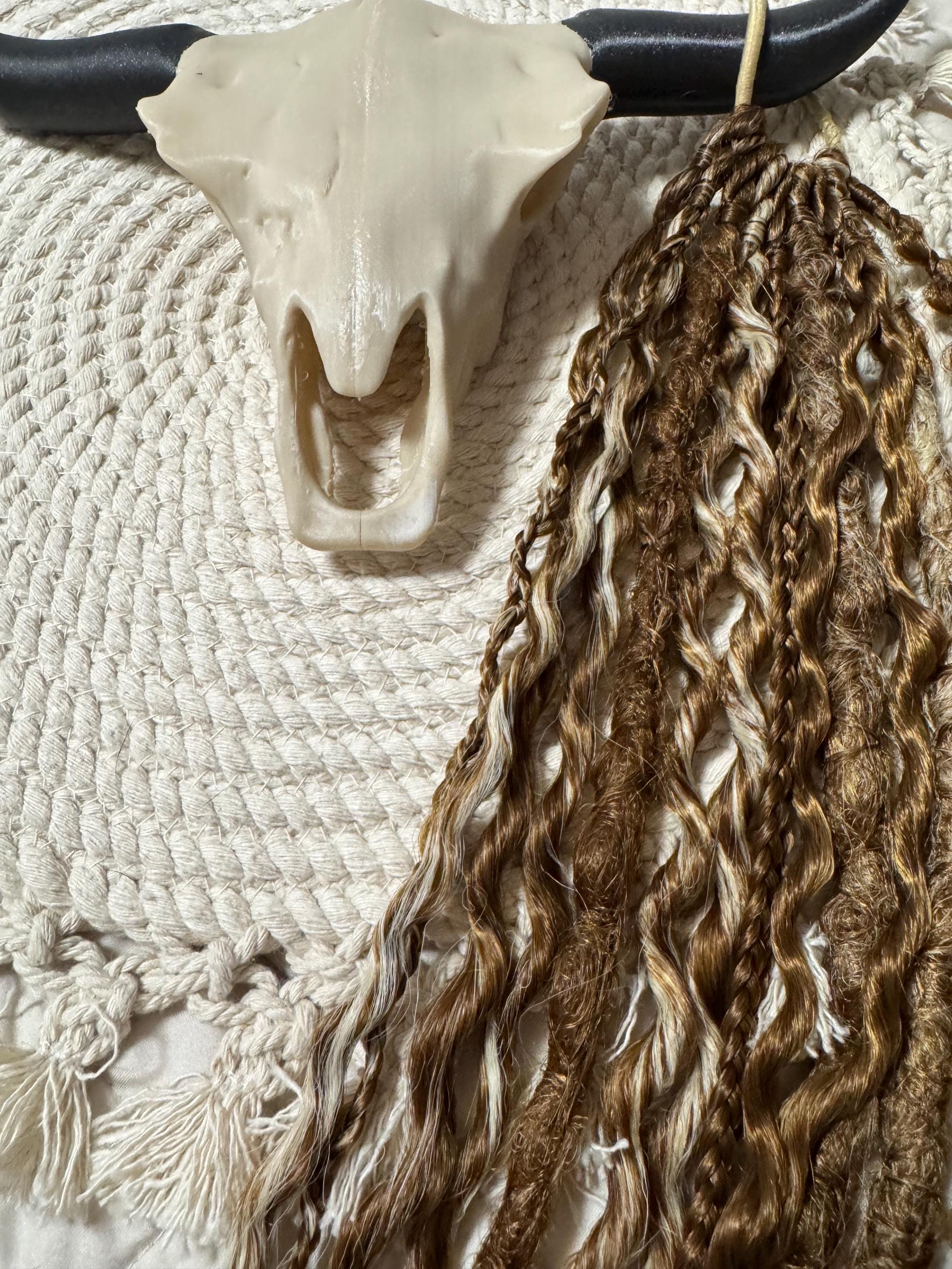 Dreaded Boho Ponytail | Golden Brown & Blonde Dread Hair Piece