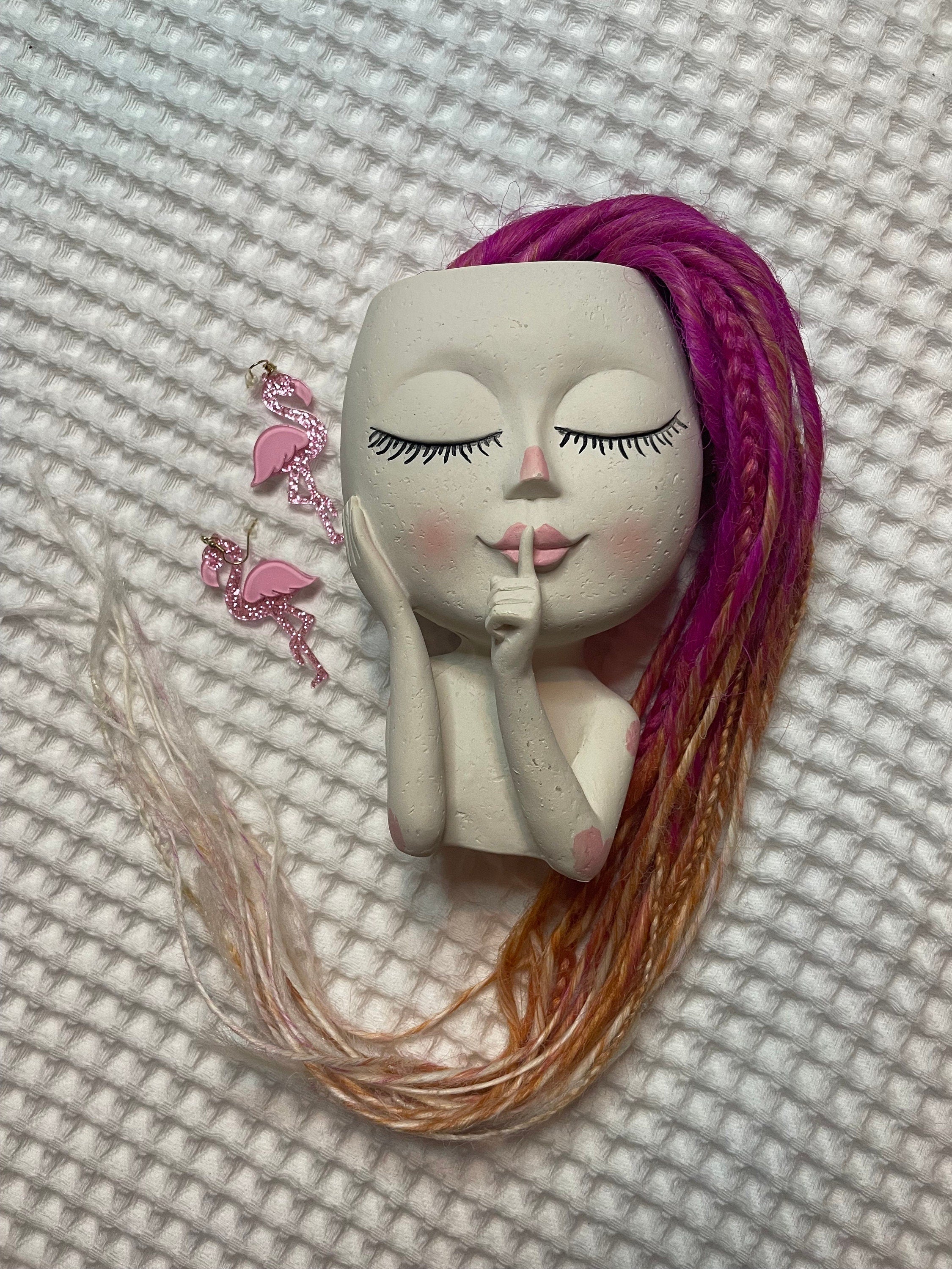 Pink to Orange to Blonde Ombré Thin Synthetic Dreads | Sunset Dread Set