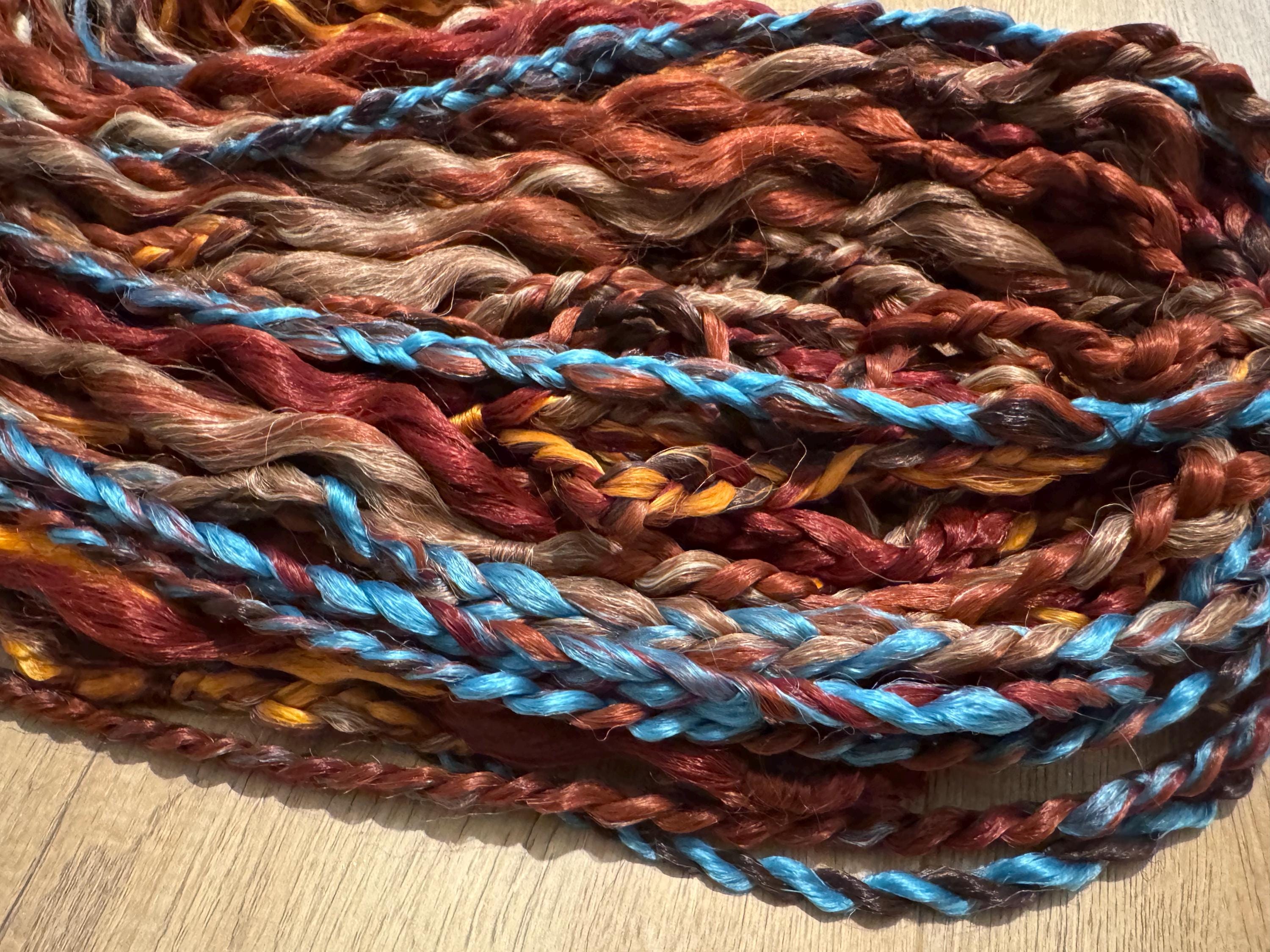 Cowboy Copper with turquoise Wavy Dreads