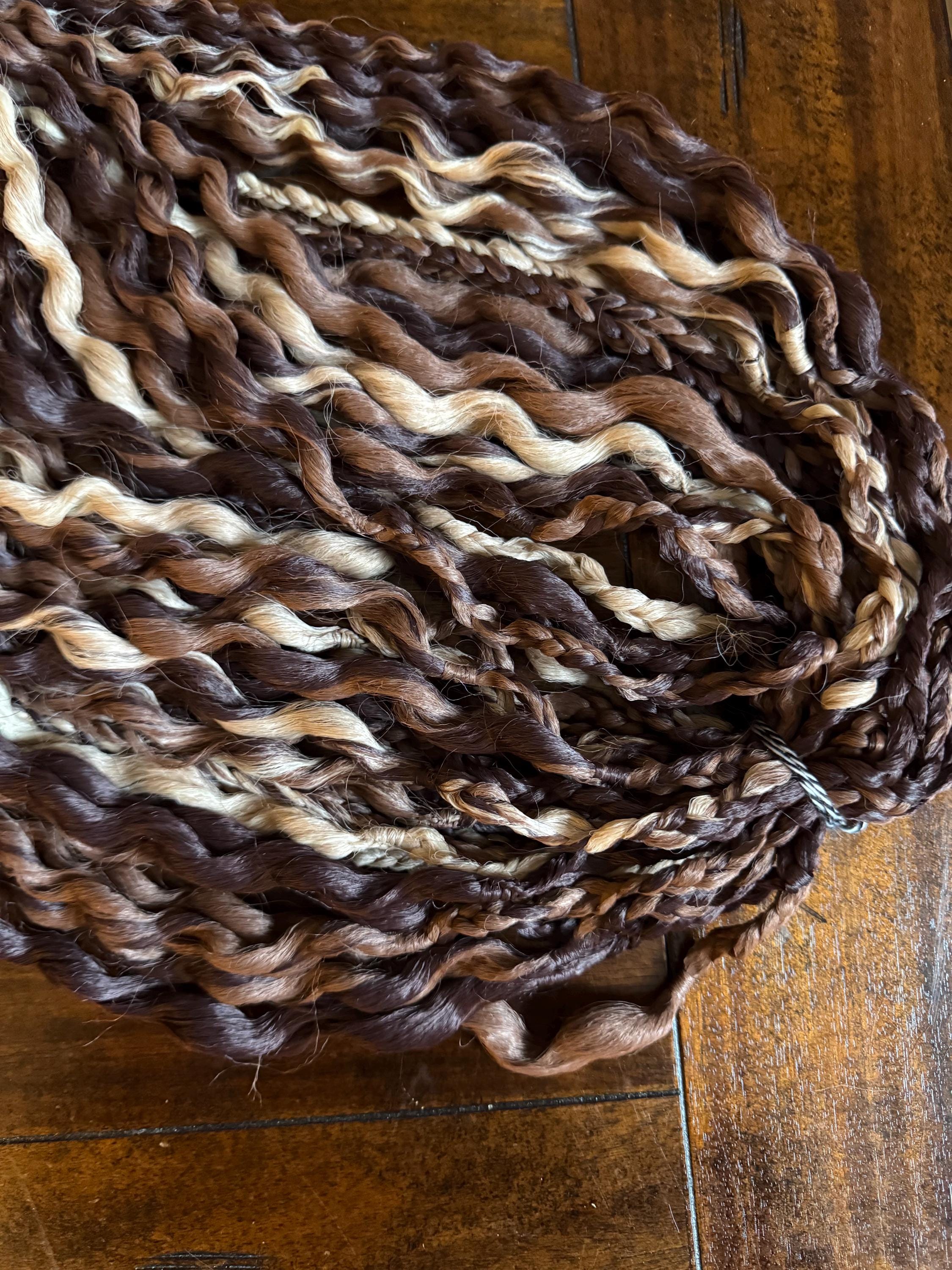 Truffle Double Ended Wavy Dreads | Natural Brown Blend Dread Set